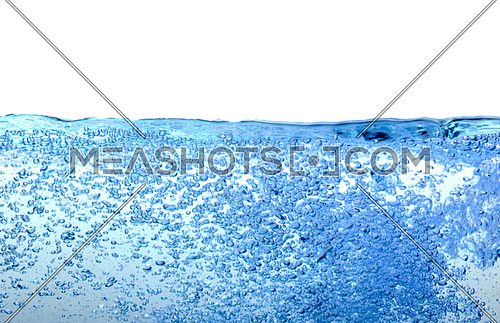 blue water bubble on white background