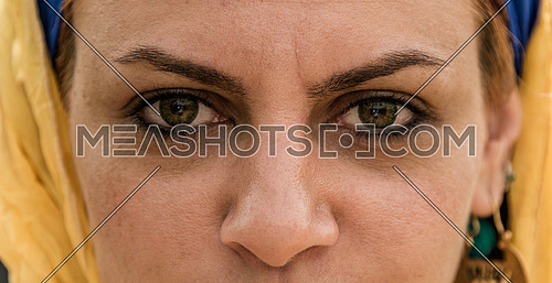 a close up shot on a female farmer face