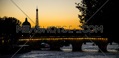 Paris eifel tower at Sun Set