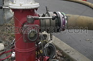 fire hydrant pumping water