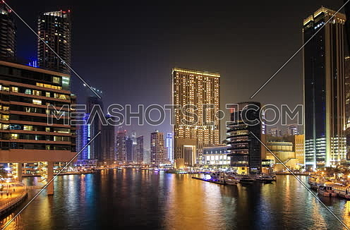 Dubai Marina at night timelapse