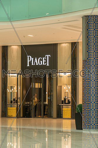 Dubai - AUGUST 7, 2014: Dubai Mall on August 7 in Dubai, UAE. Famous brand shops in Dubai Mall