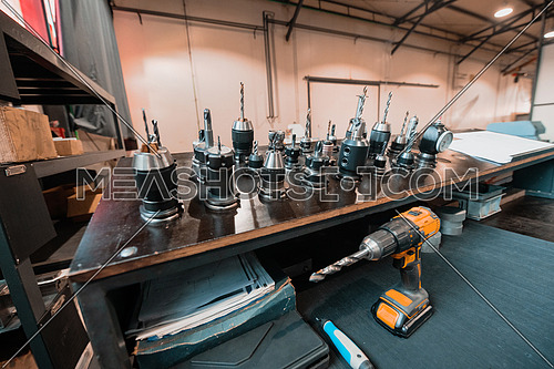 The collection of drilling tool for CNC machine. The hole making tool for hard material on CNC machining center. High quality photo