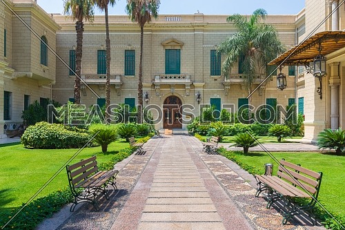 Facade of the royal palace of Abdeen, currently used as a presidency workplace, located in Eastern Downtown Cairo, Egypt
