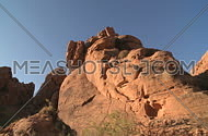 A panning view of the southern Nevada desert in and around the valley of fire.