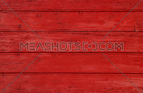 Close up background texture of red vintage painted wooden planks, rustic style wall panel