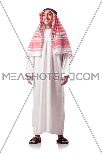 Arab man isolated on the white