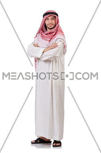 Arab man isolated on white