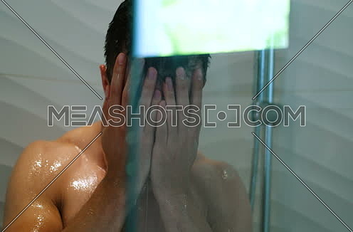 Man Under Shower