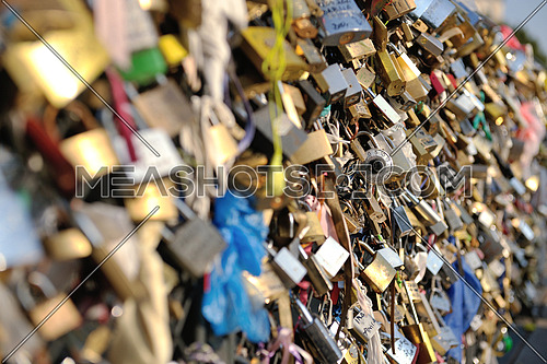 Love locks in Paris  representing secure friendship and romance
